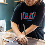 Hajeong Lee at work in her studio 2019